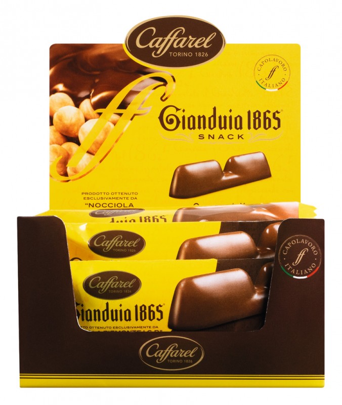 Gianduia Snack, Display, Haselnuss-Nougat-Praline, Display, Caffarel - 24 x 25 g - Display Gianduia Snack, Display, Haselnuss-Nougat-Praline, Display, Caffarel - 24 x 25 g - Display