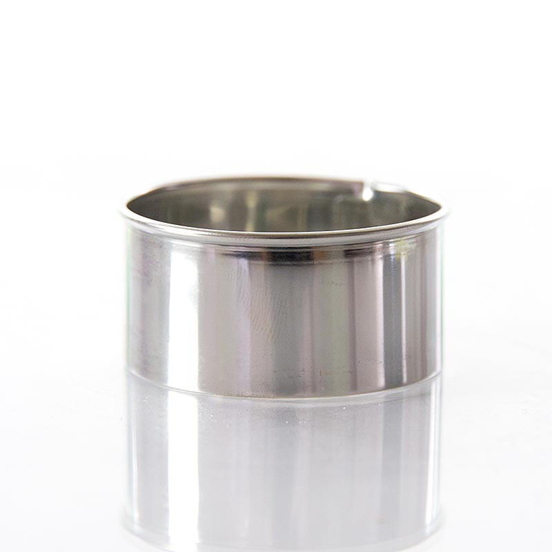 Stainless steel ring cookie cutter, smooth, Ø 5cm, 2.5cm high, 0.3mm thick - 1 St - Loosely