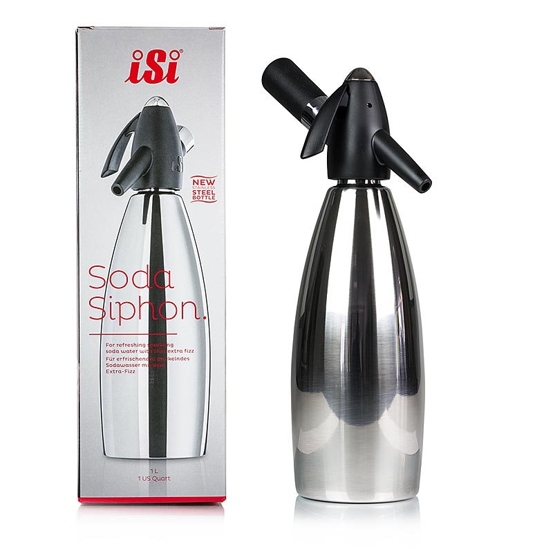 iSi Soda Siphon Sprayer, 1 Liter, Edelstahl - 1 Stück - Karton