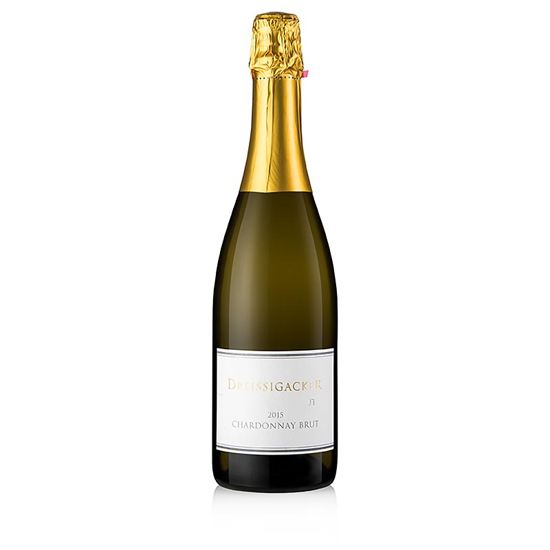 2015er Chardonnay Sekt, brut, Flaschengärung, 12,5% vol., Dreissigacker - 750 ml - Flasche 2015er Chardonnay Sekt, brut, Flaschengärung, 12,5% vol., Dreissigacker - 750 ml - Flasche