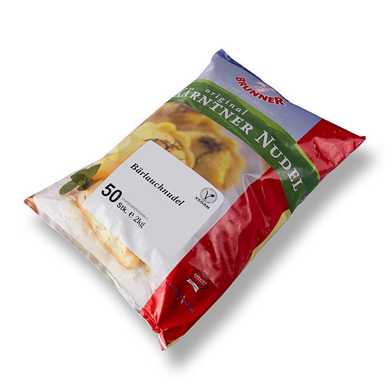 Wild garlic noodle, filled dumplings, Brunner - 2 kg, 50 x 40g - bag