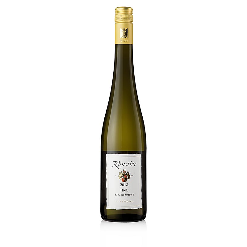 2018er Hochheimer Hölle, Riesling Spätlese, süß, 8% vol., Künstler - 750 ml - Flasche 2018er Hochheimer Hölle, Riesling Spätlese, süß, 8% vol., Künstler - 750 ml - Flasche