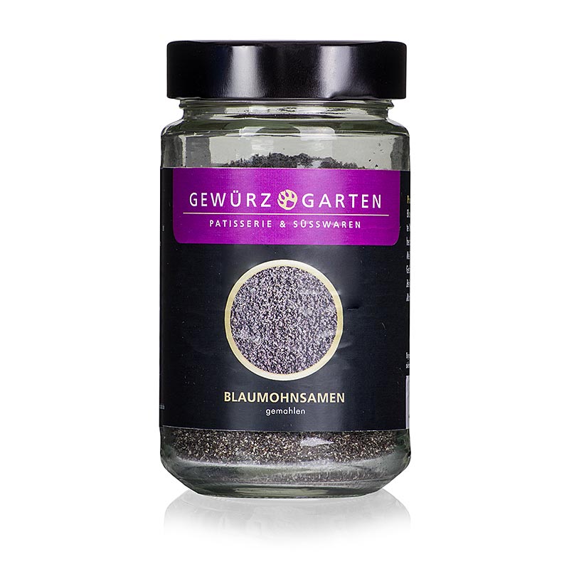 Gewürzgarten Blaumohnsamen, gemahlen - 80 g - Glas Gewürzgarten Blaumohnsamen, gemahlen - 80 g - Glas