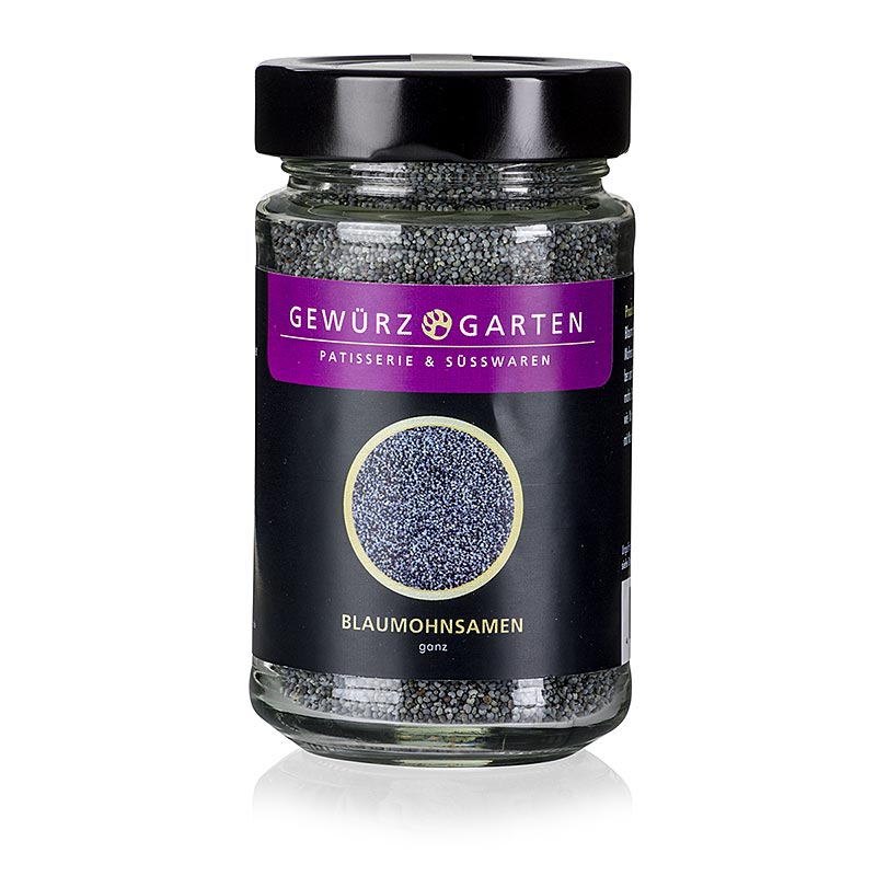 Spice garden blue poppy seeds, whole - 140 g - Glass