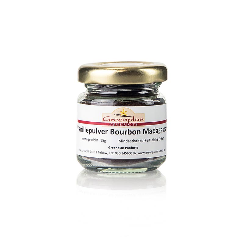 Bourbon vanille, jorden, fra Madagaskar, Greenplan - 15 g - glas