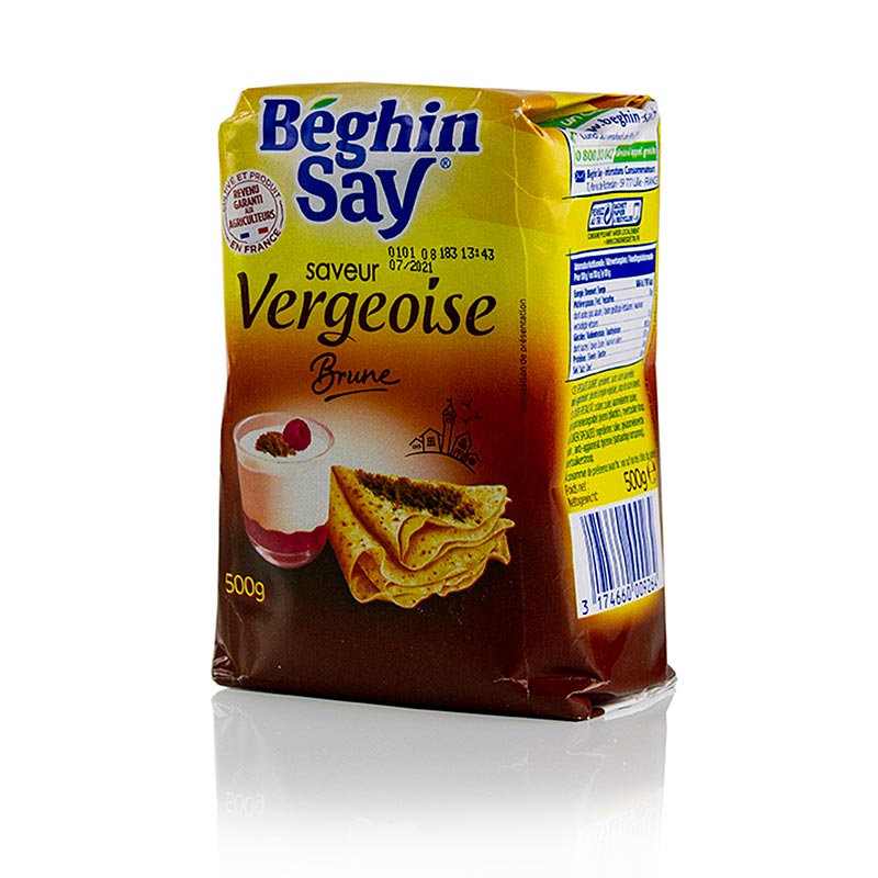 Vergeoise Zucker, braun, mit Karamel aromatisiert - 500 g - Beutel