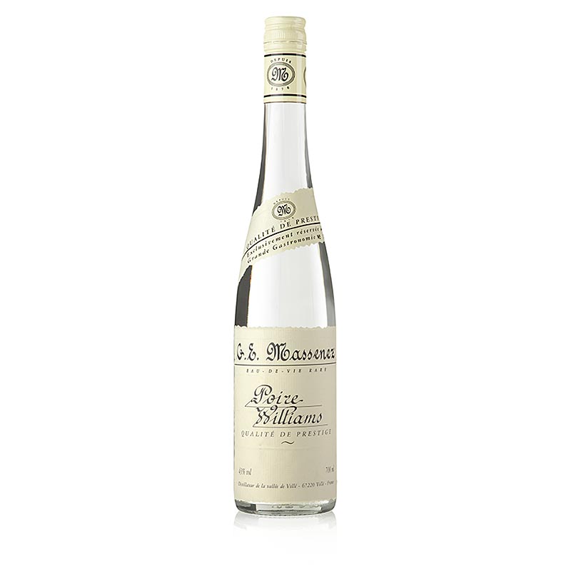 Massenez Eau-de-Vie Poire Williams Prestige, Williams-pære, 43% vol., Alsace - 700 ml - flaske