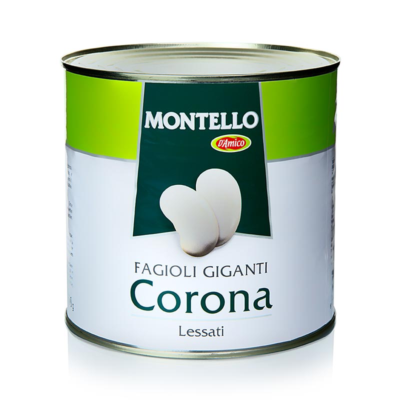 Corona bønner, store, kogte, Montello - 2,5 kg - kan
