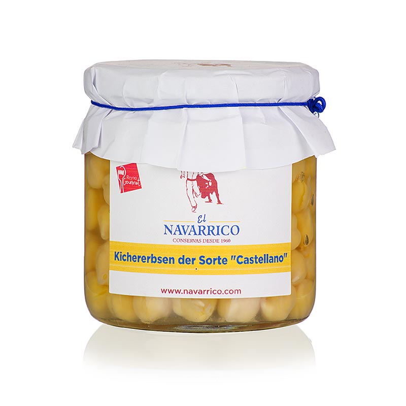 Chickpeas Castellano, in Lake, Navarrico - 325 g - Glass