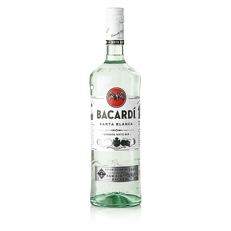 Bacardi Carta Blanca Superior White Rum, 37,5 % vol. - 1 l - Flasche