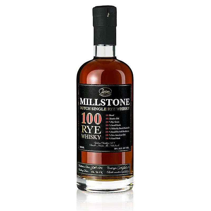 Rye Whisky Zuidam Millstone 100, 50% vol., Holland - 700 ml - Flasche