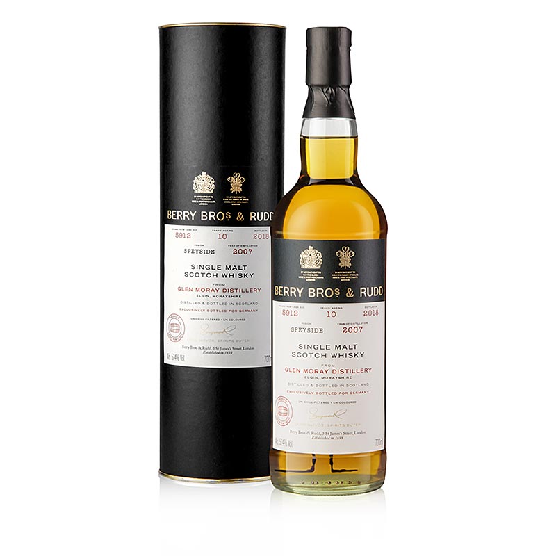 Single Malt Whisky Berry Brothers Glen Moray, 10 J., 57,4% vol., Speyside - 700 ml - Flasche Single Malt Whisky Berry Brothers Glen Moray, 10 J., 57,4% vol., Speyside - 700 ml - Flasche