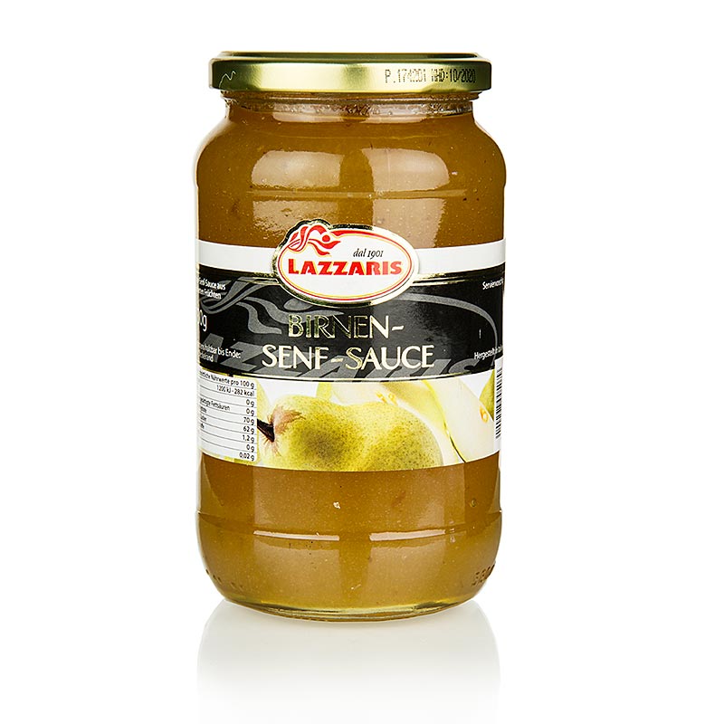 Lazzaris pear mustard sauce, Ticino style - 730g - Glass