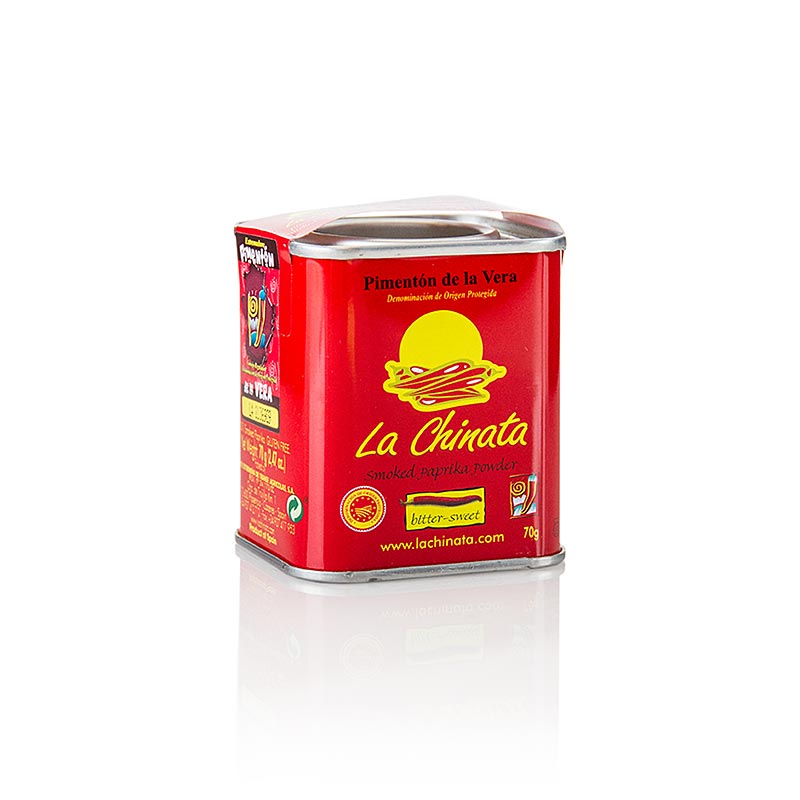 Paprika - Pimenton de la Vera DOP, smoked, bittersweet, la chinata - 70 g - can