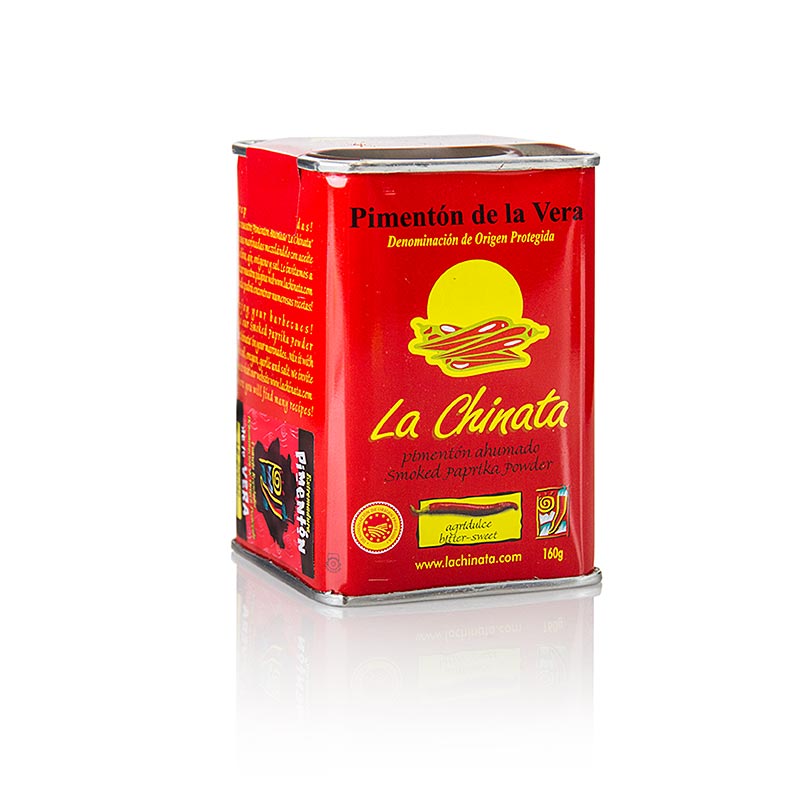 Paprika - Pimenton de la Vera DOP, røget, bittersøt, la chinata - 160 g - kan
