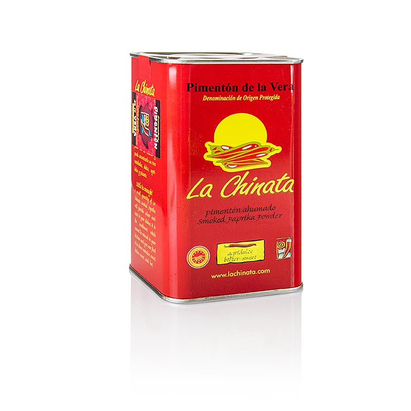 Paprika - Pimenton de la Vera DOP, gerookt, bitterzoet, la chinata - 750 g - kan