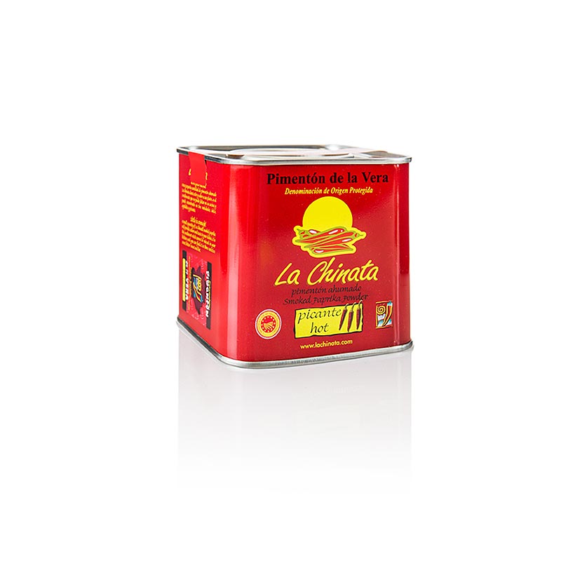 Paprikapulver - Pimenton de la Vera D.O.P., geräuchert, scharf, la Chinata - 160 g - Dose