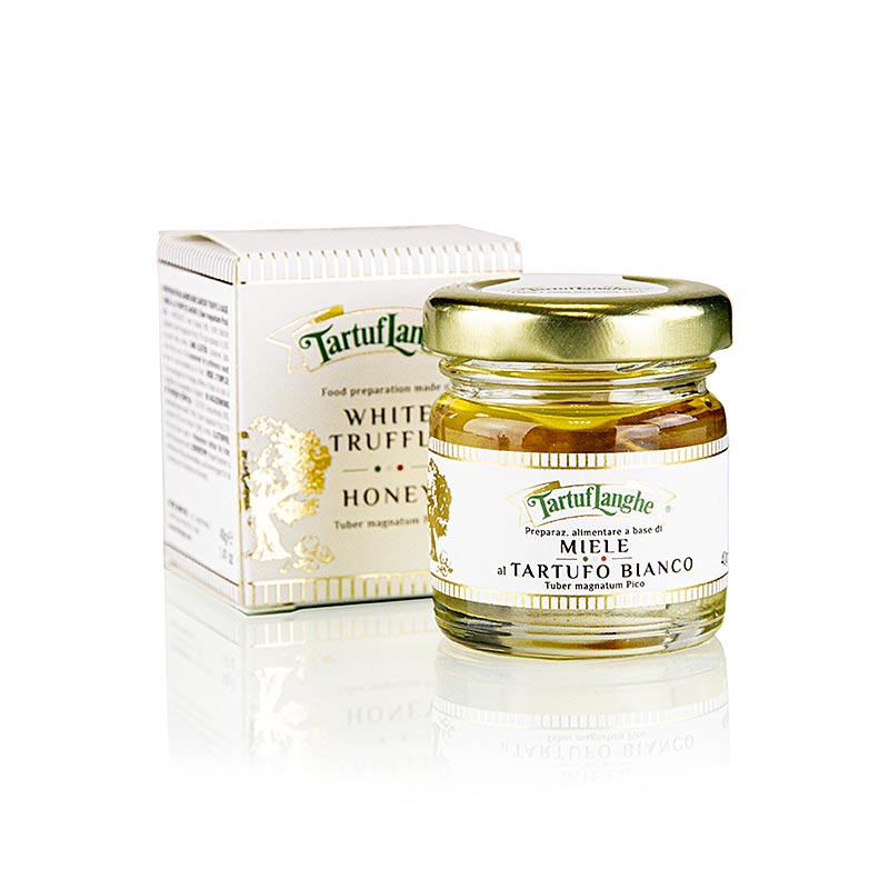 TARTUFLANGHE Acacia honey, light, with white truffle and aroma - 40g - Glass