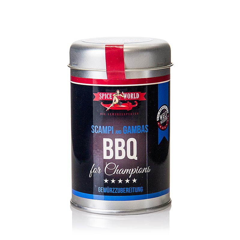 Spiceworld BBQ Bulls Scampi Gambas, Gewürzzubereitung, Streudose - 100 g - Dose Spiceworld BBQ Bulls Scampi Gambas, Gewürzzubereitung, Streudose - 100 g - Dose