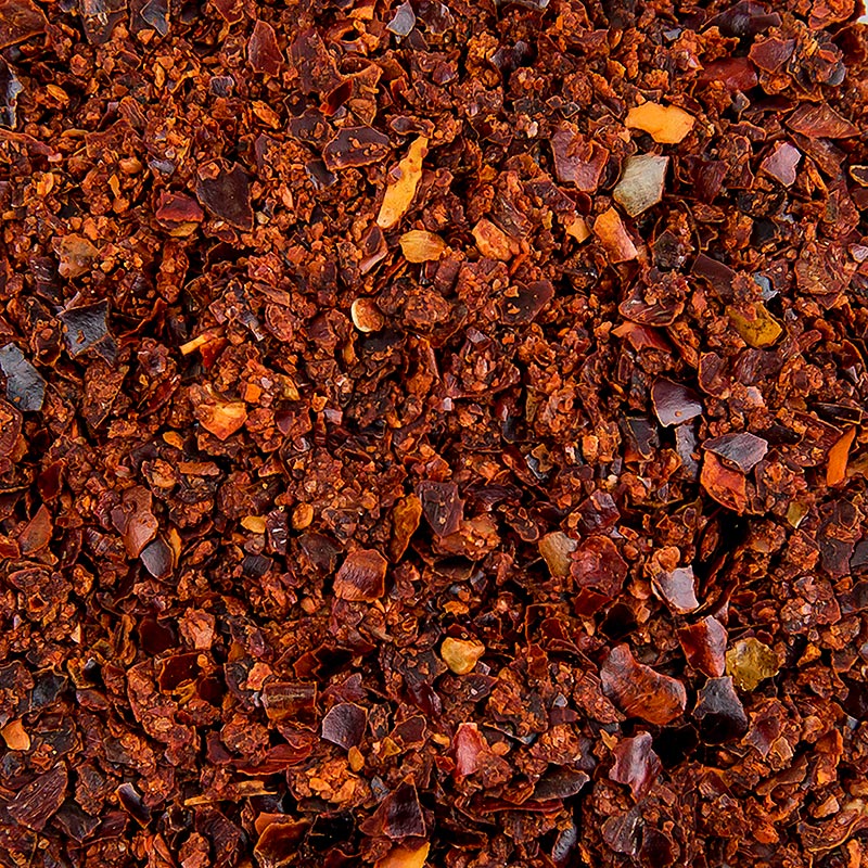 Gewürzgarten Rote Chili Schoten, mild, geschrotet, 2-4mm - 90 g - Glas