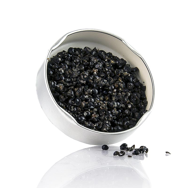 Spice Garden Sort peber De Luxe, gæret med havsalt, hakket - 80 g - glas