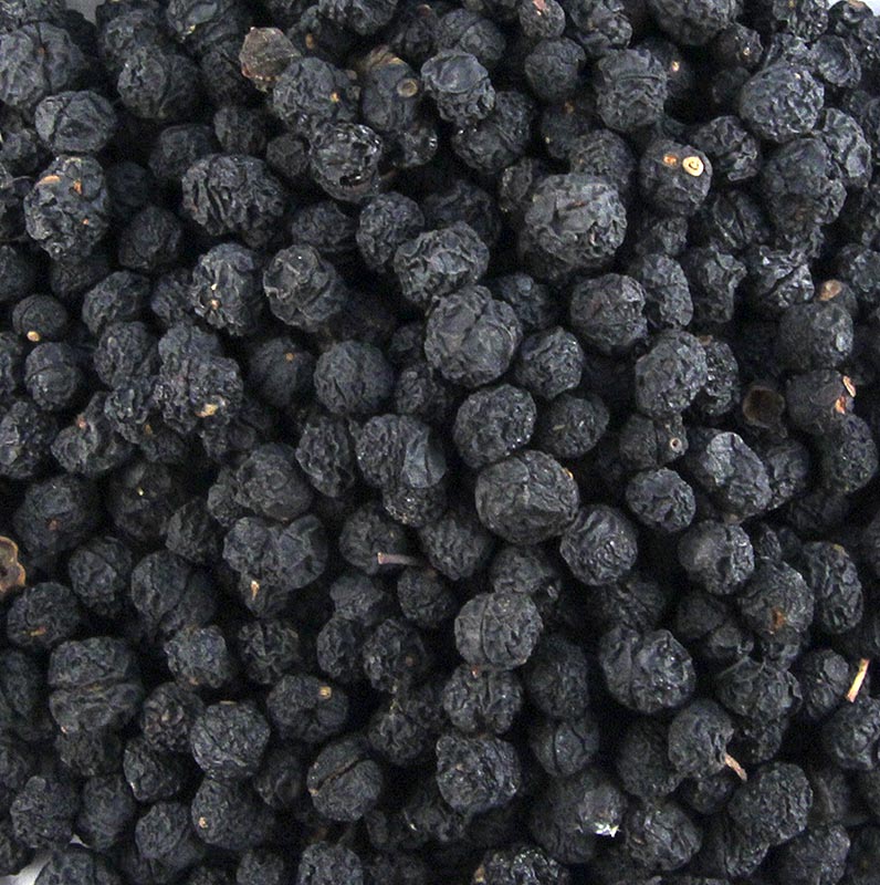 Gewürzgarten Tasmanische Pfefferbeeren, schwarz, ganz - 70 g - Glas Gewürzgarten Tasmanische Pfefferbeeren, schwarz, ganz - 70 g - Glas