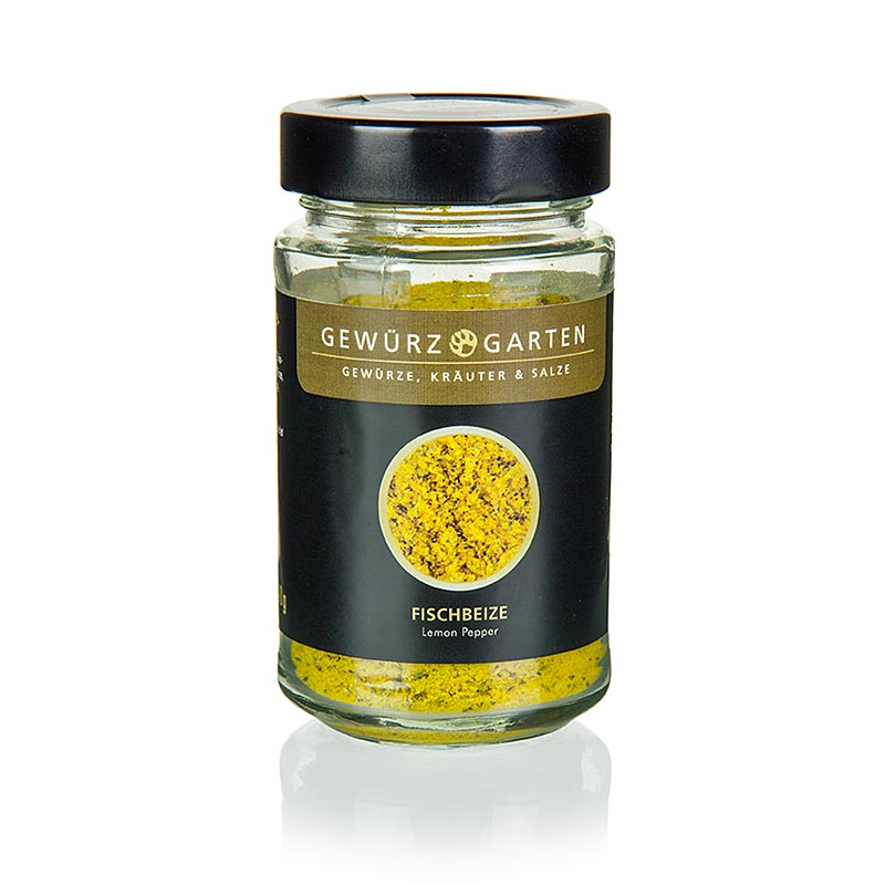 Gewürzgarten Fischbeize Lemon Pepper (Spring Break Trockenbeize) - 140 g - Glas Gewürzgarten Fischbeize Lemon Pepper (Spring Break Trockenbeize) - 140 g - Glas