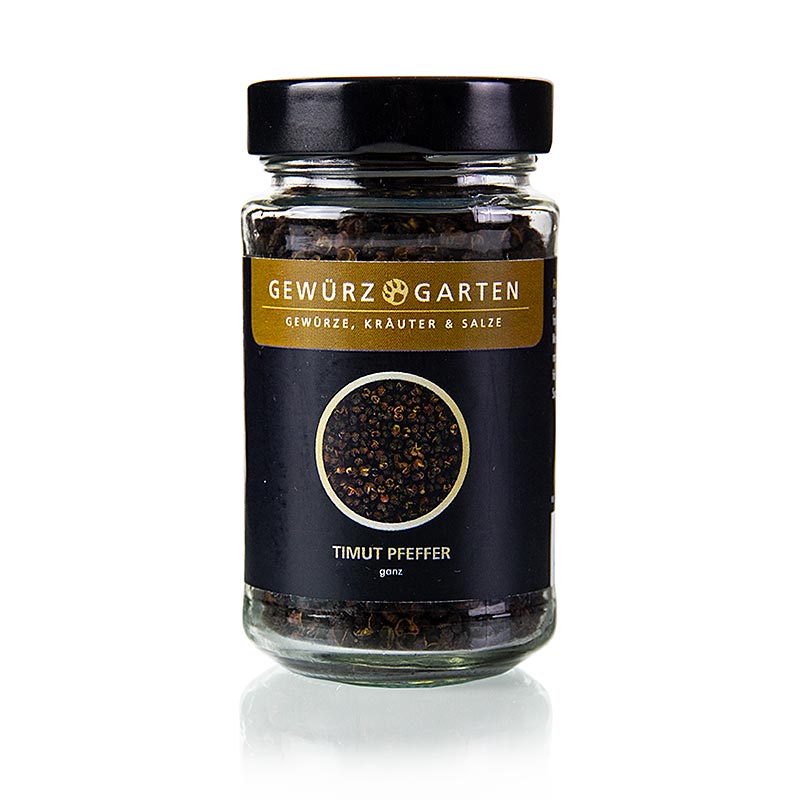Gewürzgarten Timutpfeffer aus Nepal, geöffnet, ganz - 70 g - Glas Gewürzgarten Timutpfeffer aus Nepal, geöffnet, ganz - 70 g - Glas