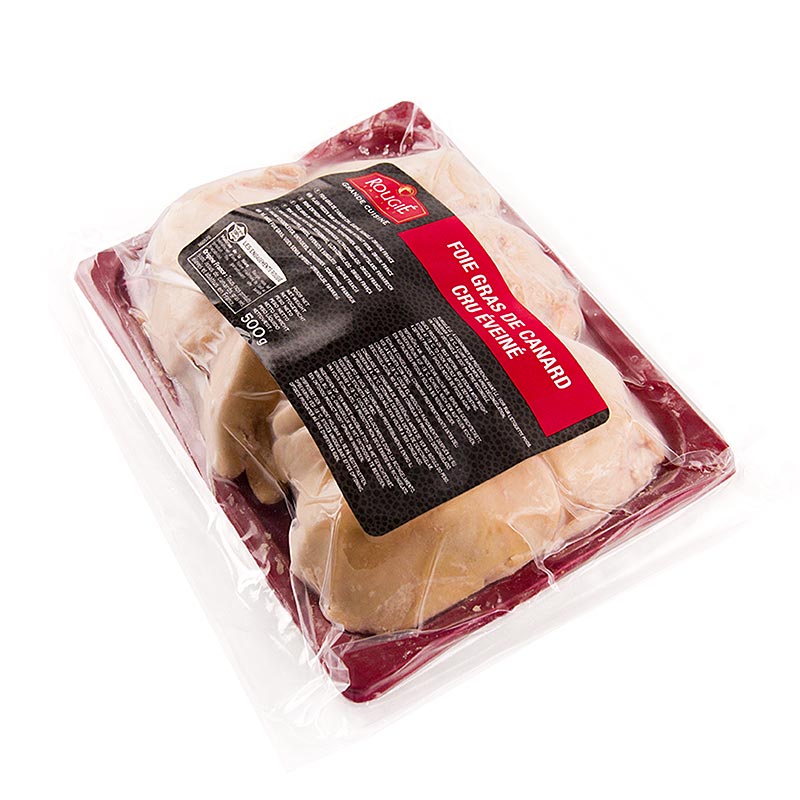 Foie gras de canard, énervé, rougie - 500 g - boîte