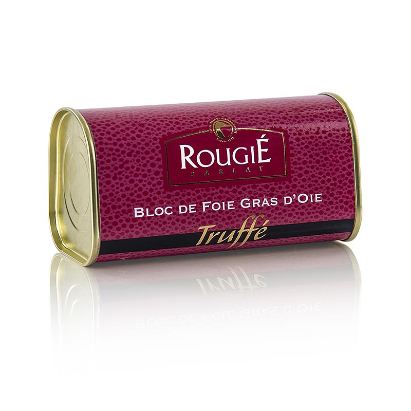 Gänsestopfleberblock, 3% Trüffel, Foie Gras, Trapez, Rougie - 210 g - Dose