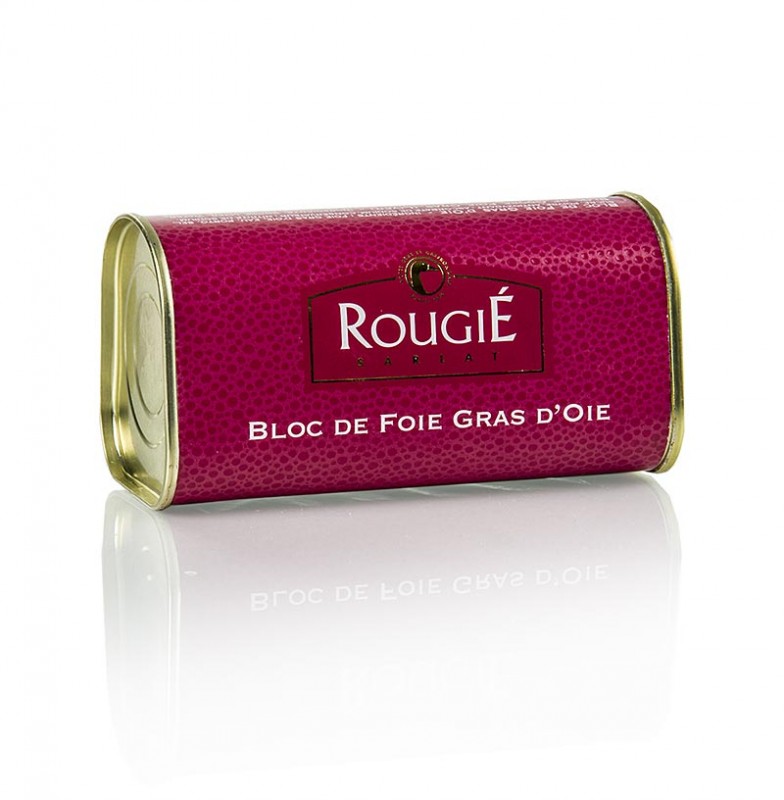 Foie gras blok, foie gras, trapez, semi-konserveret, rougie - 210 g - kan