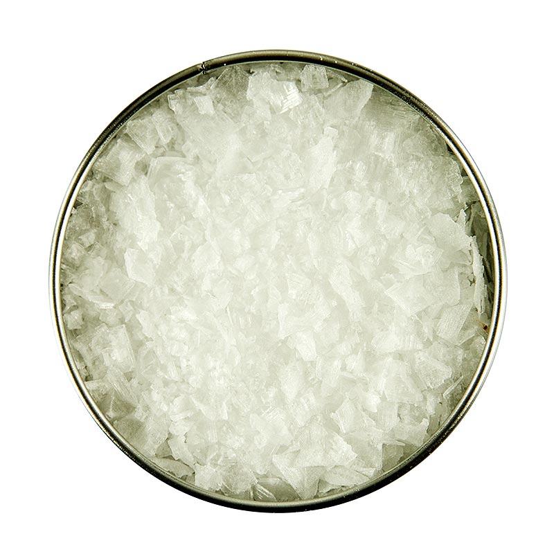 Jozo Gourmetsalz, in Flakes, silberne Schmuckdose - 100 g - Dose