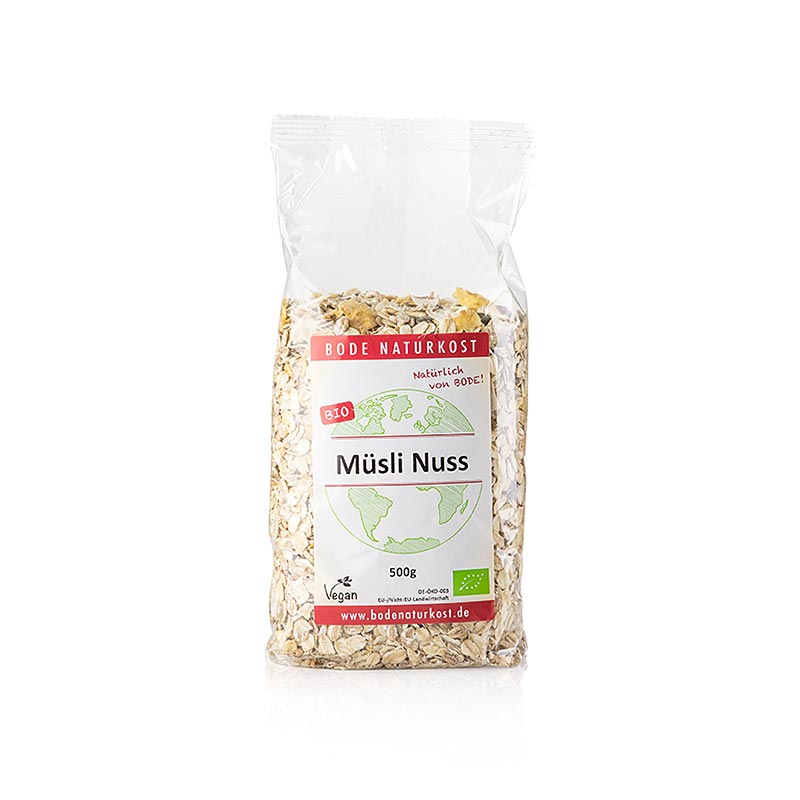 Müsli, med nødder, økologisk - 500 g - taske