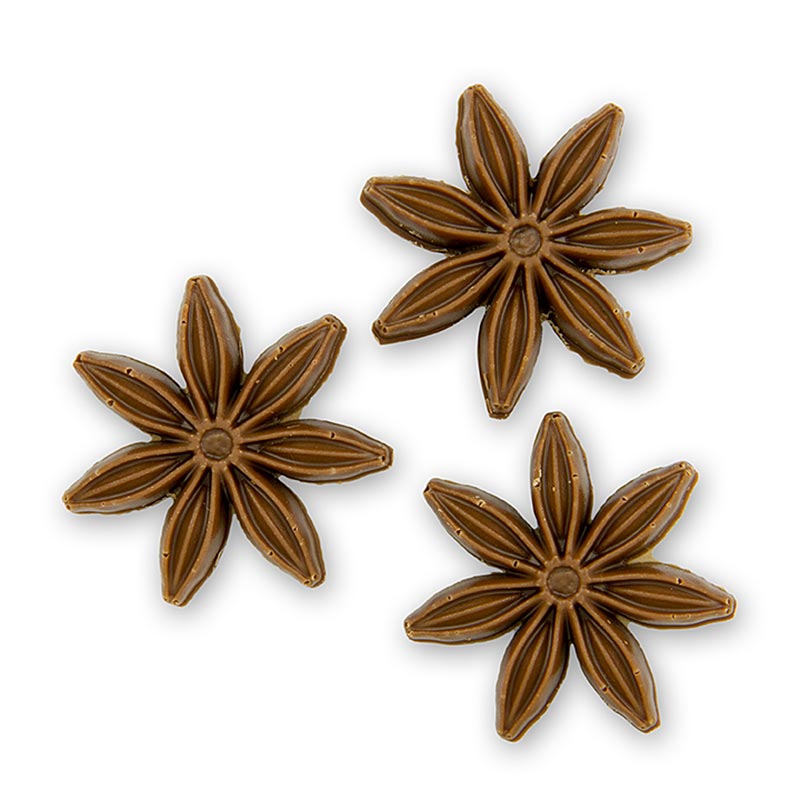 Stjerneanis lavet af chokolade - 137 g, 54 stykker - karton Stjerneanis lavet af chokolade - 137 g, 54 stykker - karton