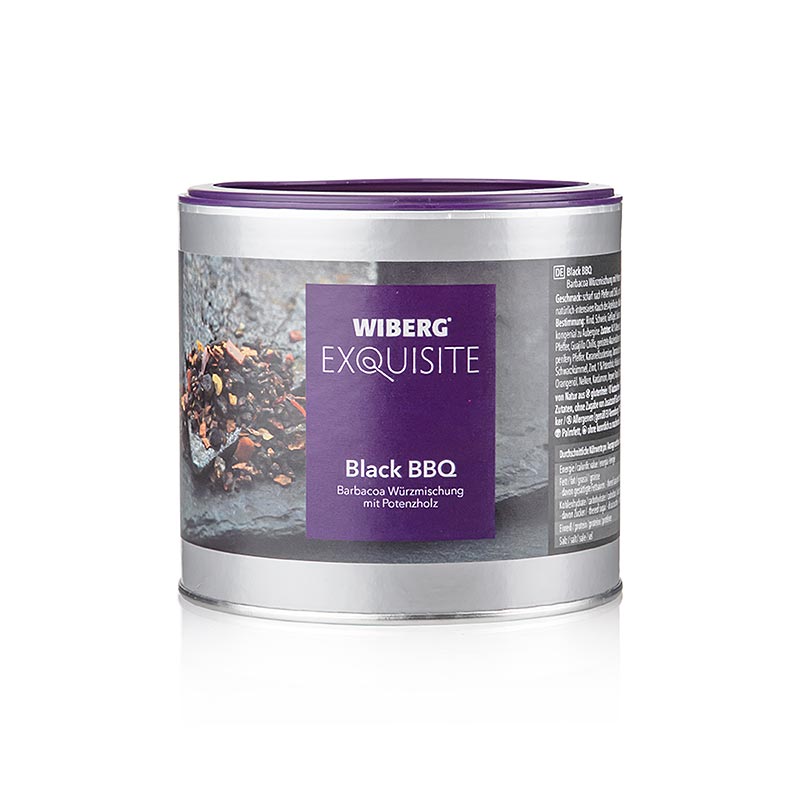 Wiberg Exquisite Black BBQ, Sel d`assaisonnement Barbacoa - 340 g - boîte arôme