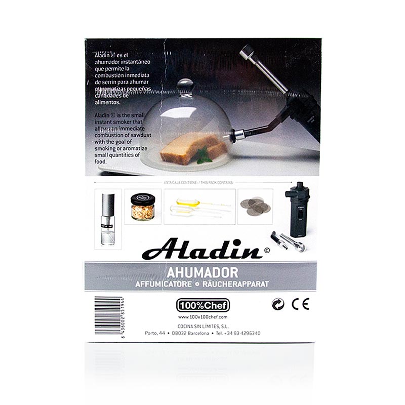 Pipe à fumer Super - Aladin 007, noir, 100% Chef - 1 pc - carton