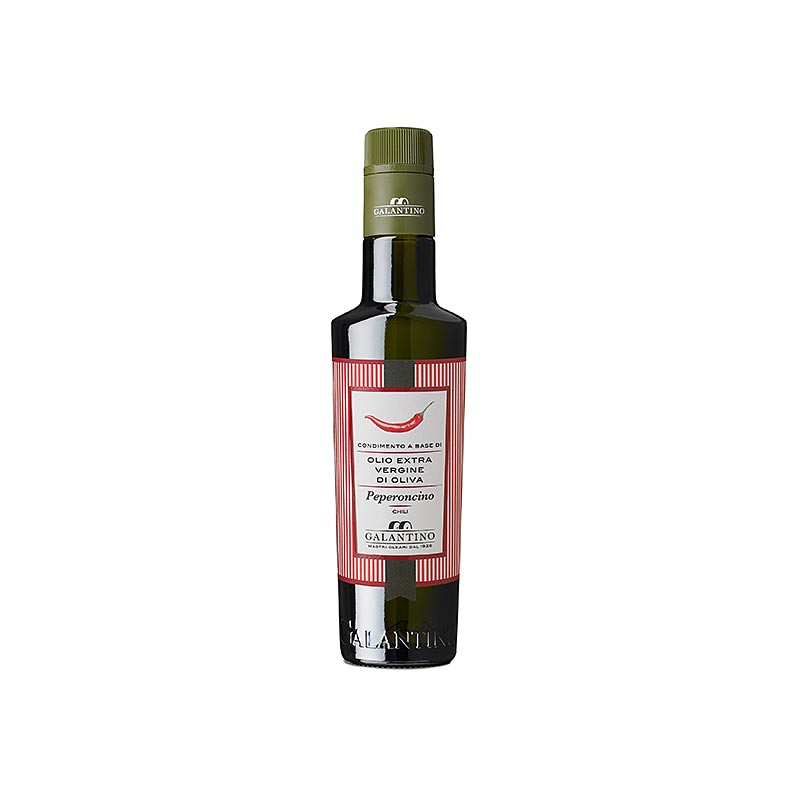 Natives Olivenöl Extra, Galantino mit Peperoni - Pepperolio - 250 ml - Flasche