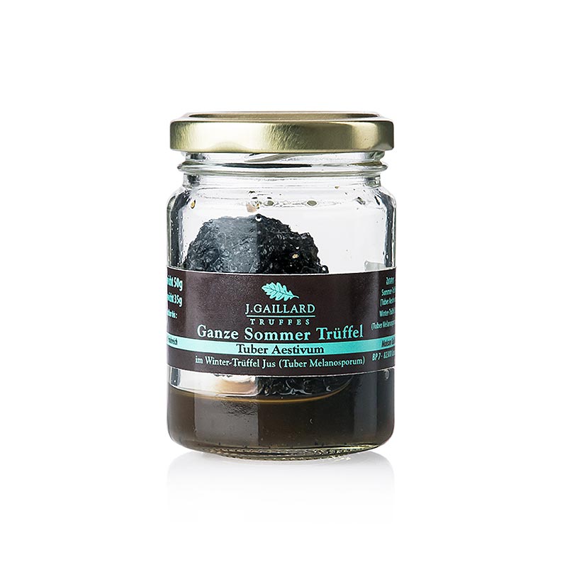 Summer truffles, whole truffles, in winter truffle juice, Gaillard - 50 g - Glass