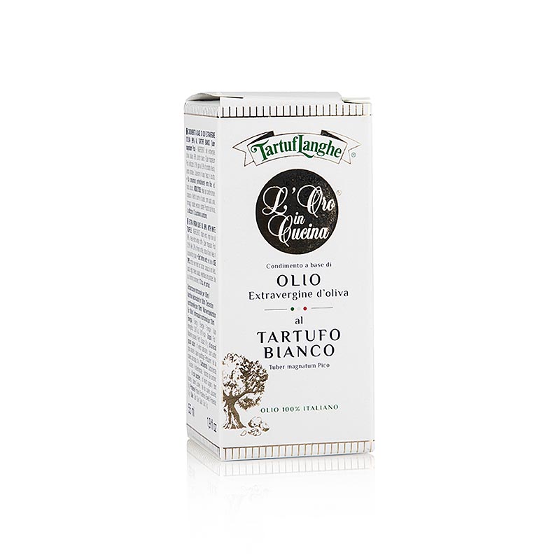 Extra virgin olive oil L`Oro in Cucina m. white truffle and aroma, tartuflanghe - 55 ml - bottle