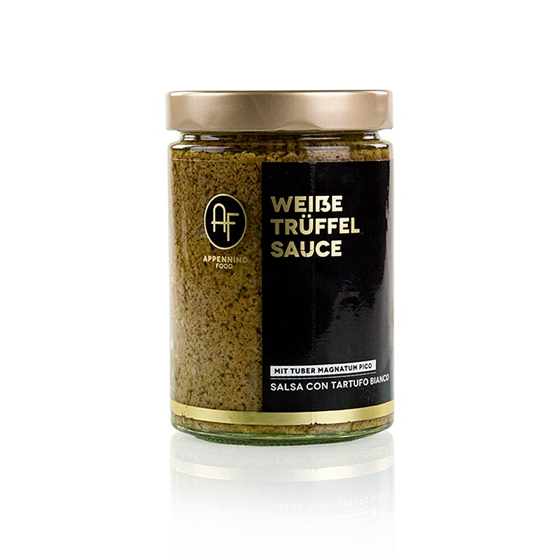 Truffle sauce (SALSA Tartufata), with white truffles (Tuber magnatum), Appennino - 500 g - Glass