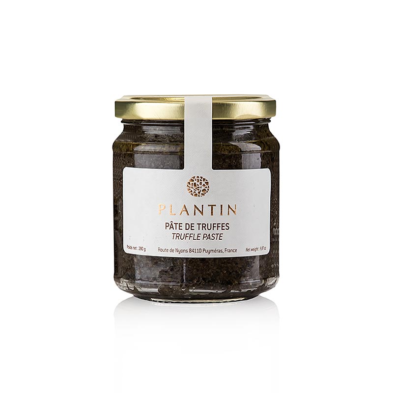 Truffelpuree, zwart, van 70% Aziatische truffel, Plantijn - 280 g - glas