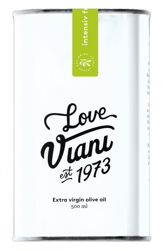 Olio Viani Intense Love, weiße Dose, Natives Olivenöl extra Tonda Iblea, weiße Dose, Viani - 500 ml - Dose