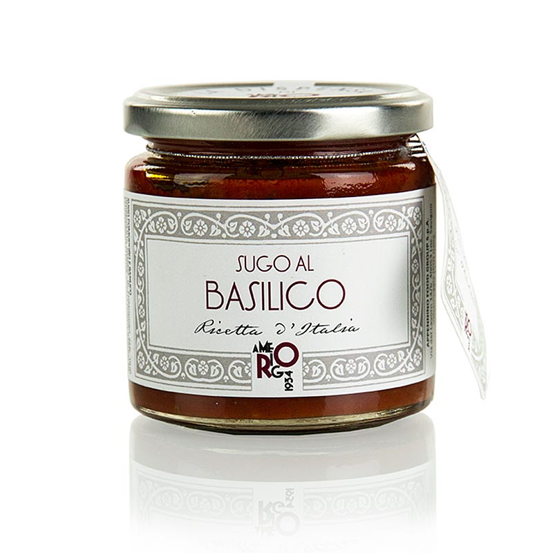 Sugo al basilico - Tomatensauce mit Basilikum, Amerigo - 200 g - Glas Sugo al basilico - Tomatensauce mit Basilikum, Amerigo - 200 g - Glas