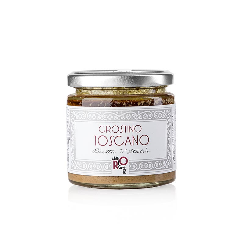 Crostino Toscano - Pastete aus der Hühnerleber, Amerigo - 200 g - Glas Crostino Toscano - Pastete aus der Hühnerleber, Amerigo - 200 g - Glas