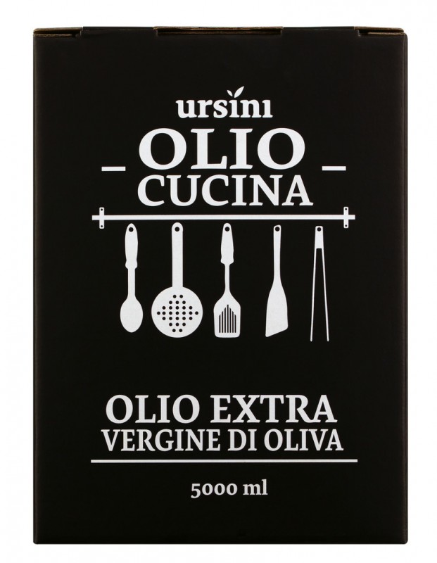 Olio extravergine di oliva Olio Cucina, taske i kasse, ekstra jomfru olivenolie, Ursini - 5.000 ml - stykke