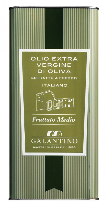 Olio extra vierge Fruttato Medio, extra vierge olijfolie Fruttato Medio, Galantino - 5.000 ml - Kan