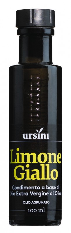 Olio Limone Giallo, Olivenöl mit Zitronen, Ursini - 100 ml - Flasche