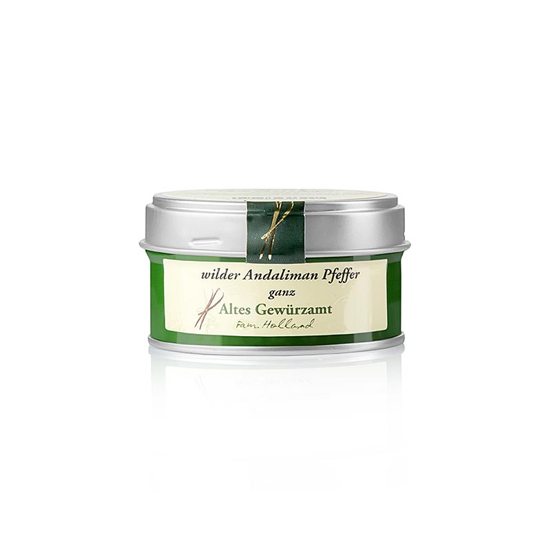 Wilder Andaliman Pfeffer, ganz, Altes Gewürzamt, Ingo Holland - 8 g - Dose Wilder Andaliman Pfeffer, ganz, Altes Gewürzamt, Ingo Holland - 8 g - Dose