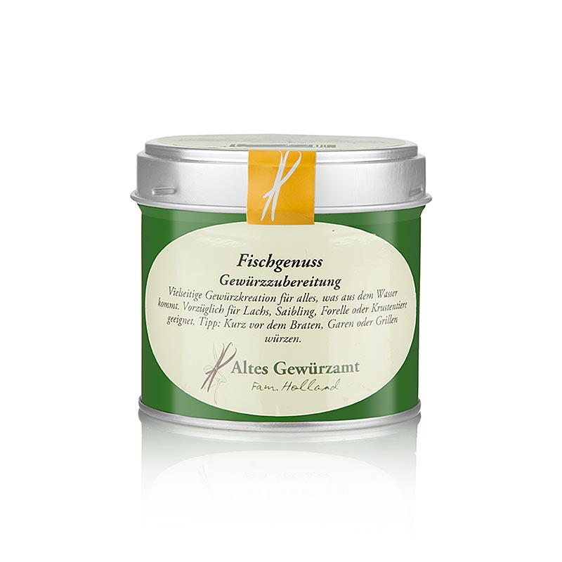 Dégustation de poisson, préparation d`épices, Old Spice Office, Ingo Holland - 90 g - Peut