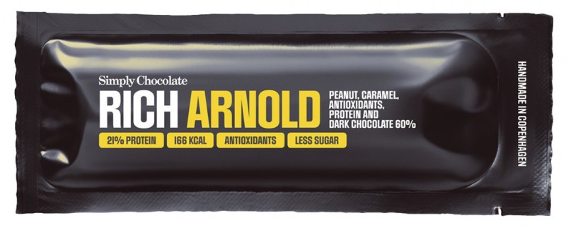 Rich Arnold, Proteinriegel m.Zartbitterschokolade + Datteln, Simply Chocolate - 40 g - Stück Rich Arnold, Proteinriegel m.Zartbitterschokolade + Datteln, Simply Chocolate - 40 g - Stück